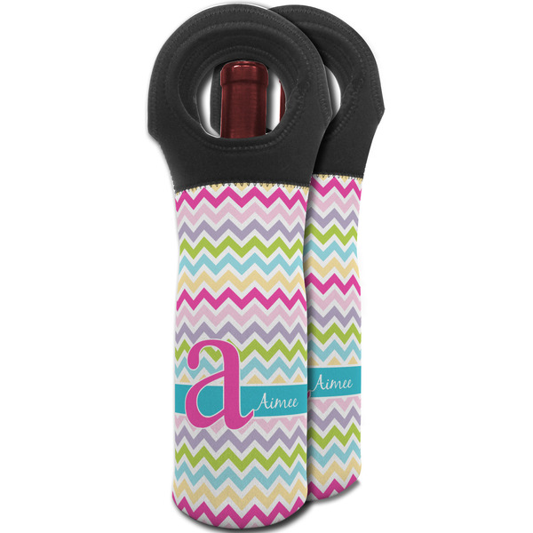Colorful Chevron Wine Tote Bag - MAIN