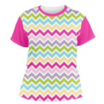Colorful Chevron Women's Crew T-Shirt - 2X Large