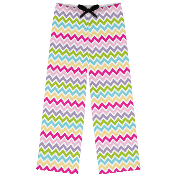 Custom Colorful Chevron Womens Pajama Pants - XS