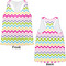 Colorful Chevron Womens Racerback Tank Tops - Medium - Front and Back