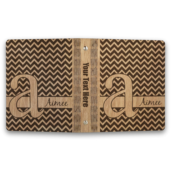 Colorful Chevron Wood 3-Ring Binders - 1" Half-Letter - Approval