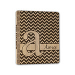 Colorful Chevron Wood 3-Ring Binder - 1" Half-Letter Size (Personalized)
