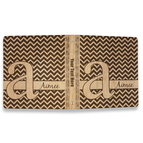 Colorful Chevron Wood 3-Ring Binders - 1" Letter - Approval