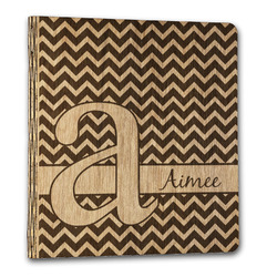 Colorful Chevron Wood 3-Ring Binder - 1" Letter Size (Personalized)