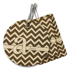Colorful Chevron Wood Luggage Tag (Personalized)