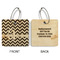 Colorful Chevron Wood Luggage Tags - Square - Approval