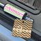Colorful Chevron Wood Luggage Tags - Square - Lifestyle