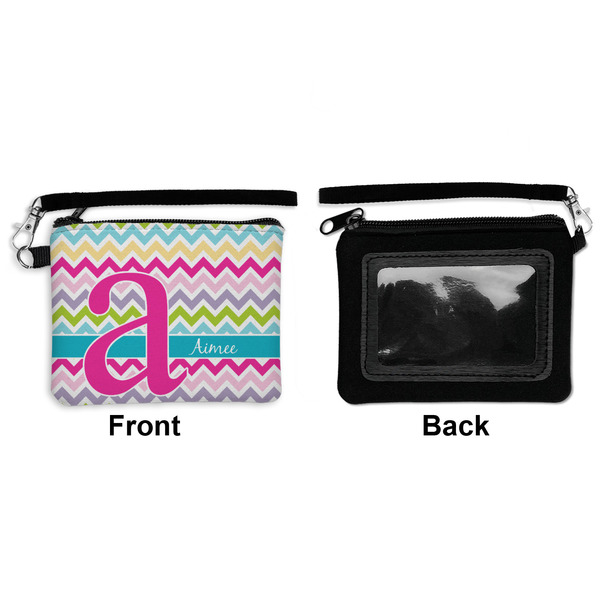 Colorful Chevron Wristlet ID Cases - Front & Back