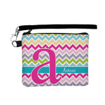 Colorful Chevron Wristlet ID Case w/ Name and Initial
