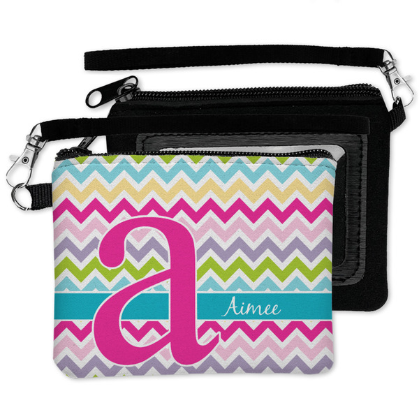 Colorful Chevron Wristlet ID Cases - MAIN