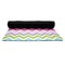 Colorful Chevron Yoga Mat Rolled up Black Rubber Backing