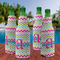 Colorful Chevron Zipper Bottle Cooler - Set of 4 - LIFESTYLE