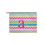 Colorful Chevron Zipper Pouch - Small - 8.5"x6" (Personalized)