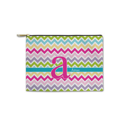 Colorful Chevron Zipper Pouch - Small - 8.5"x6" (Personalized)
