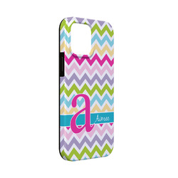 Colorful Chevron iPhone Case - Rubber Lined - iPhone 13 Mini (Personalized)