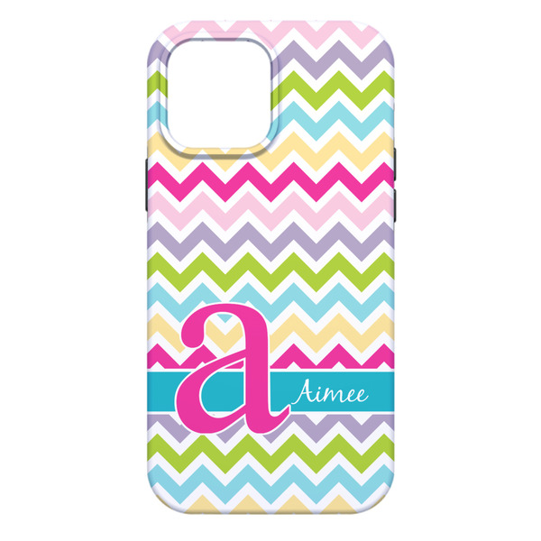 Colorful Chevron iPhone 13 Pro Max Tough Case - Back