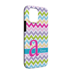 Colorful Chevron iPhone Case - Rubber Lined - iPhone 13 (Personalized)