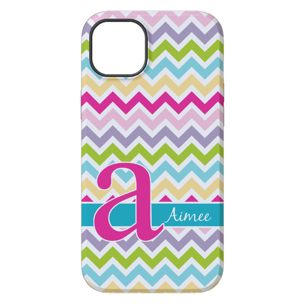 Colorful Chevron iPhone 14 Plus Tough Case - Back