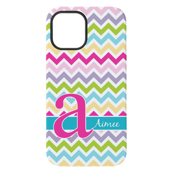 Colorful Chevron iPhone 15 Plus Tough Case - Back