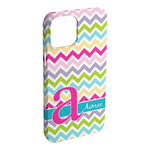 Colorful Chevron iPhone Case - Plastic - iPhone 15 Pro Max (Personalized)