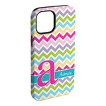 Colorful Chevron iPhone Case - Rubber Lined - iPhone 15 Pro Max (Personalized)
