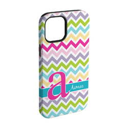 Colorful Chevron iPhone Case - Rubber Lined - iPhone 15 (Personalized)