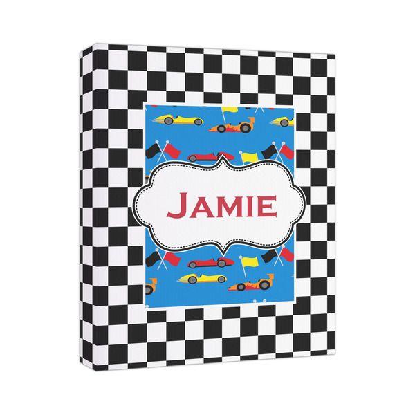 Custom Checkers & Racecars Canvas Print - 11x14 (Personalized)