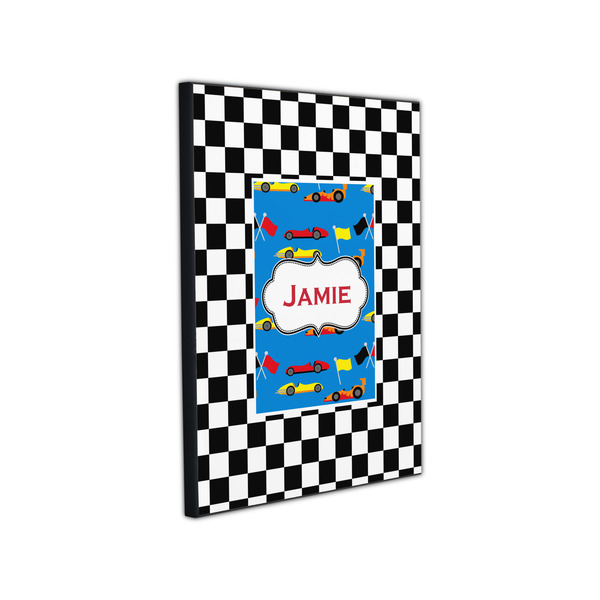 Checkers & Racecars 11x14 Wood Print - Angle View