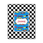 Checkers & Racecars Wood Print - 11x14 (Personalized)