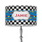 Checkers & Racecars 12" Drum Lamp Shade - Poly-film (Personalized)