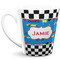 Checkers & Racecars 12 Oz Latte Mug - Front Full