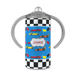 Checkers & Racecars 12 oz Stainless Steel Sippy Cup (Personalized)
