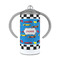 Checkers & Racecars 12 oz Stainless Steel Sippy Cups - FRONT