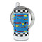 Checkers & Racecars 12 oz Stainless Steel Sippy Cups - FULL (back angle)