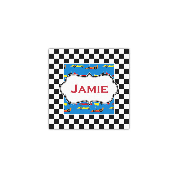 Checkers & Racecars 12x12 - Canvas Print - Front View