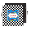 Checkers & Racecars 12x12 Wood Print - Front & Back View