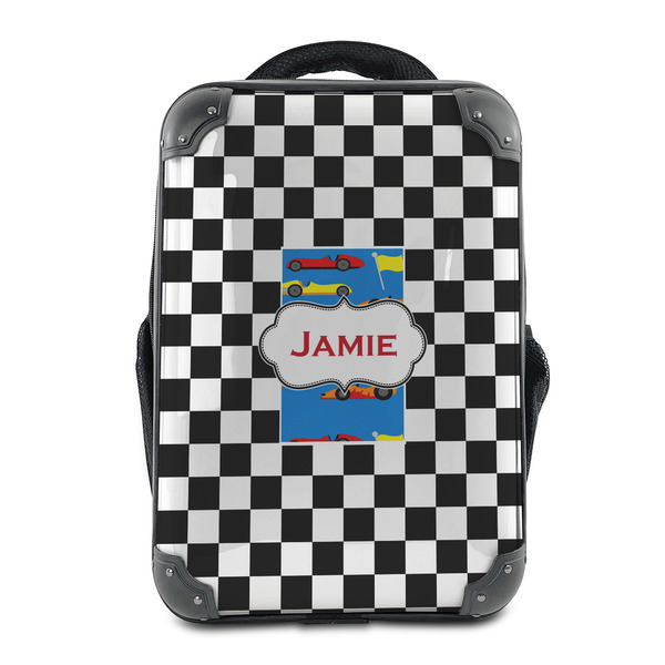 Custom Checkers & Racecars 15" Hard Shell Backpack (Personalized)