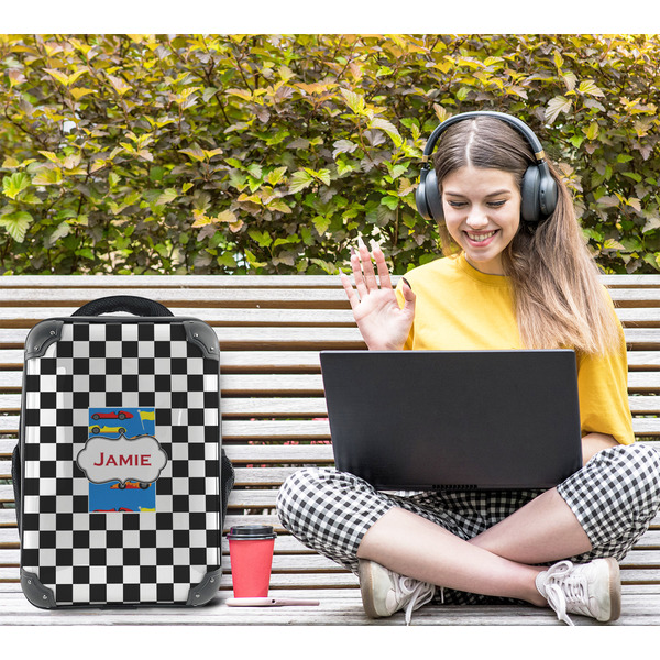 Checkers & Racecars 15" Backpack - LIFESTYLE