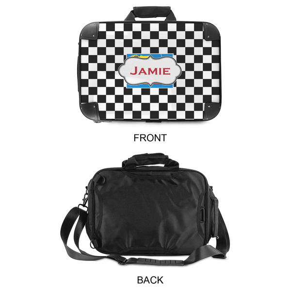 Checkers & Racecars 15" Hard Shell Briefcase - APPROVAL
