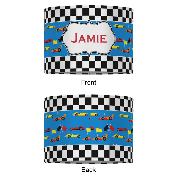 Checkers & Racecars 16" Drum Lampshade - APPROVAL (Fabric)