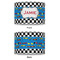 Checkers & Racecars 16" Drum Lampshade - APPROVAL (Poly Film)