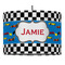 Checkers & Racecars Drum Pendant Lamp (Personalized)