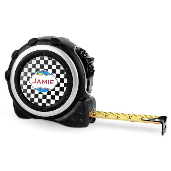 Custom Checkers & Racecars Tape Measure - 16 Ft (Personalized)
