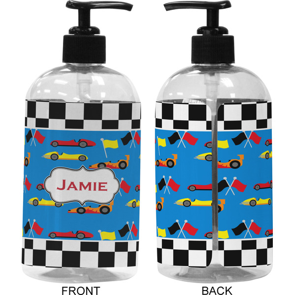 Checkers & Racecars 16 oz Plastic Liquid Dispenser (Approval)