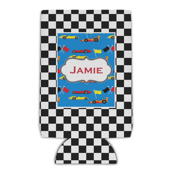 Custom Checkers & Racecars Can Cooler (16 oz) (Personalized)