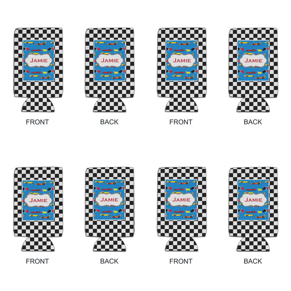 Checkers & Racecars 16oz Can Sleeve - Set of 4 - APPROVAL