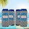 Checkers & Racecars 16oz Can Sleeve - Set of 4 - LIFESTYLE