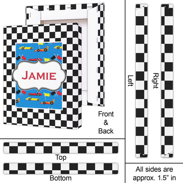 Checkers & Racecars 16x20 - Canvas Print - Approval