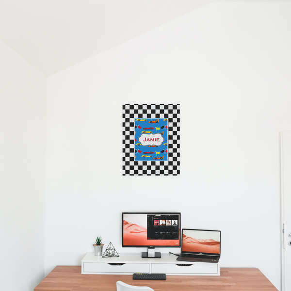 Checkers & Racecars 16x20 - Matte Poster - On the Wall