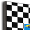 Checkers & Racecars 16x20 Wood Print - Closeup